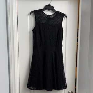 Chic Black Lace Mini Dress